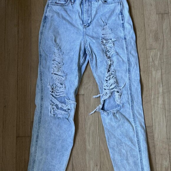 Hollister Light Blue High Waisted Distressed Size 26 Denim Jeans - Picture 6 of 7
